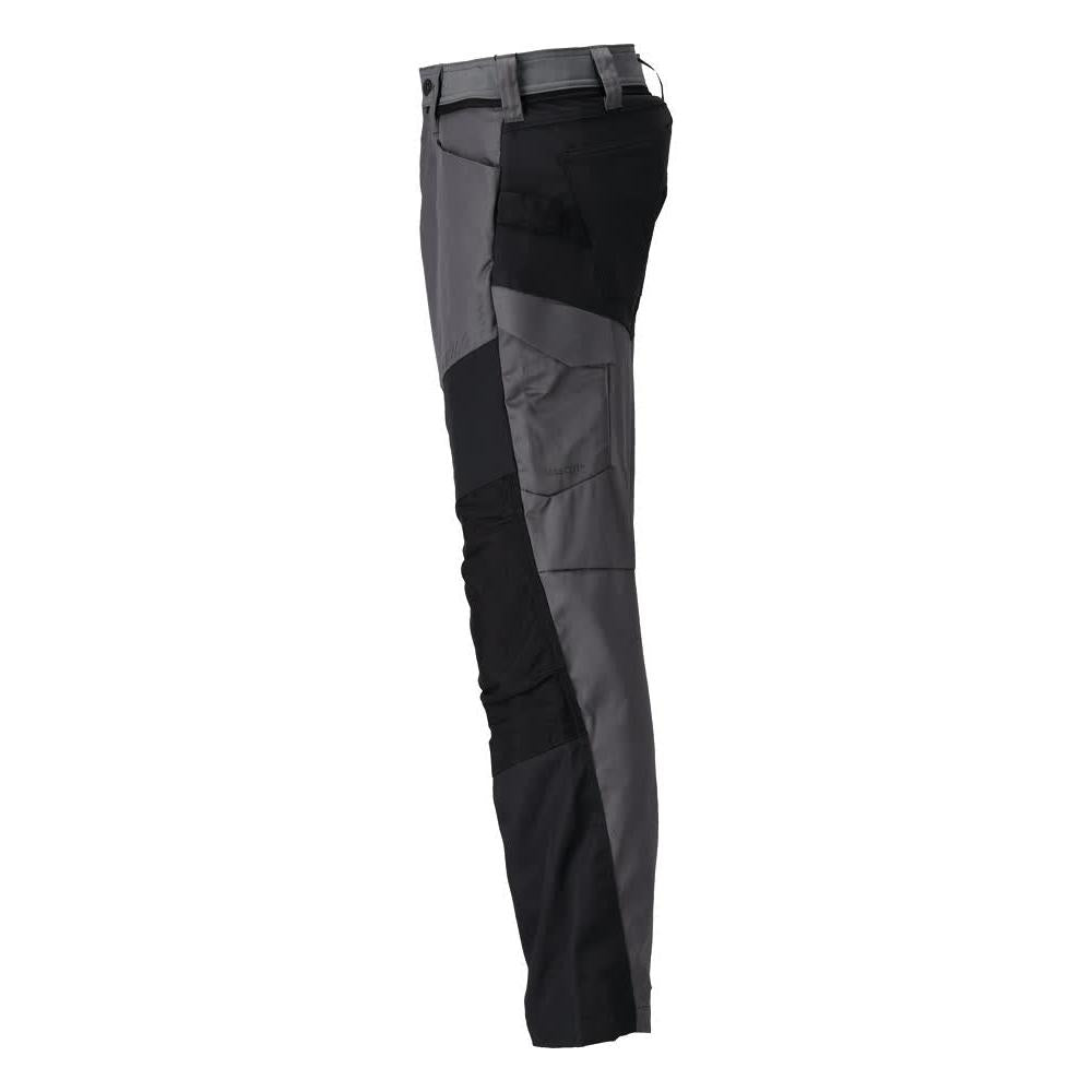 Calças com bolsos nos joelhos, cinza antracite/preto