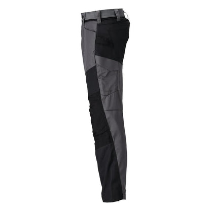 Calças com bolsos nos joelhos, cinza antracite/preto