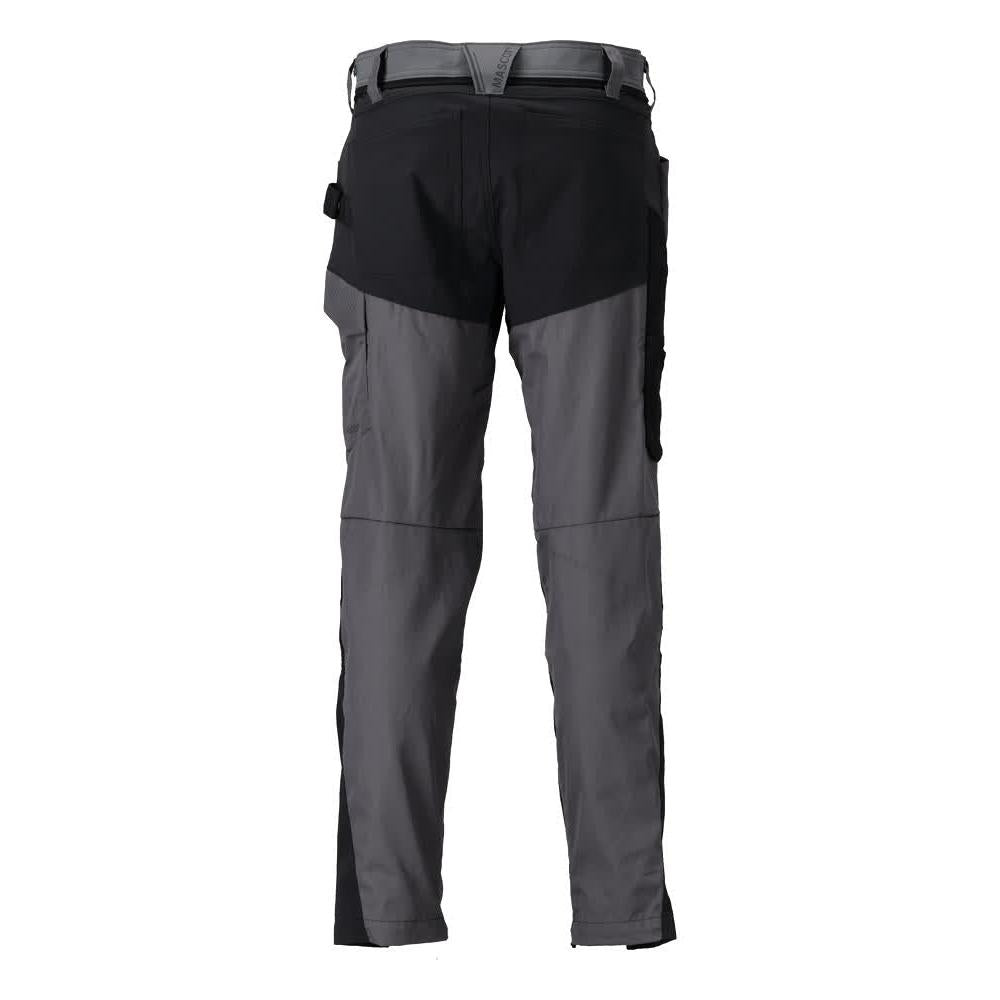 Calças com bolsos nos joelhos, cinza antracite/preto