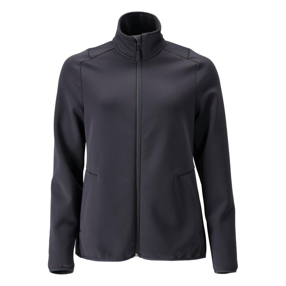 Pulôver de lã com zíper, jaqueta feminina de microfleece
