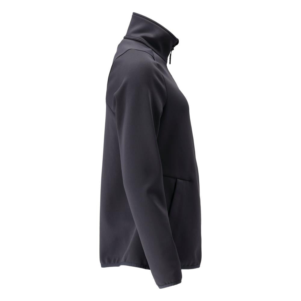 Pulôver de lã com zíper, jaqueta feminina de microfleece