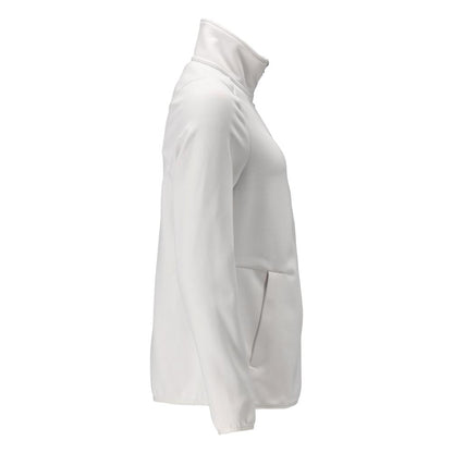 Pulôver de lã com zíper, jaqueta feminina de microfleece