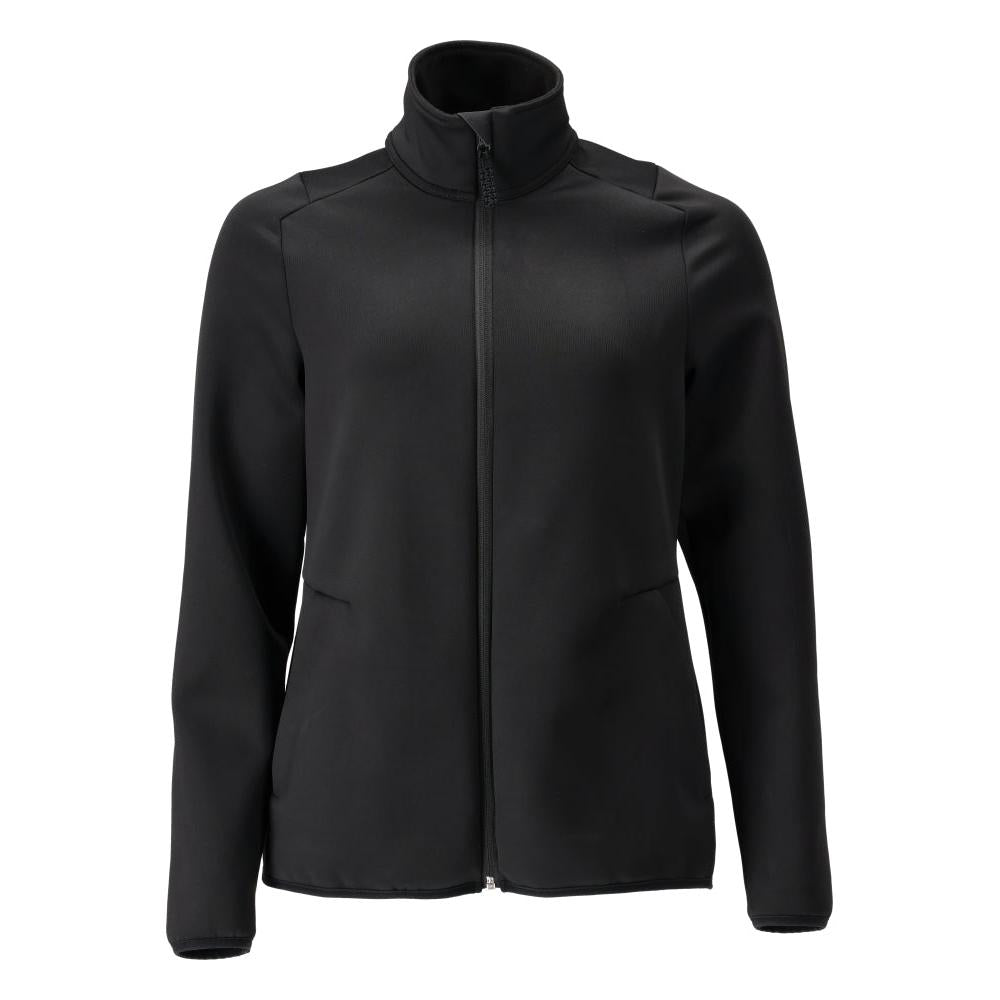 Pulôver de lã com zíper, jaqueta feminina de microfleece
