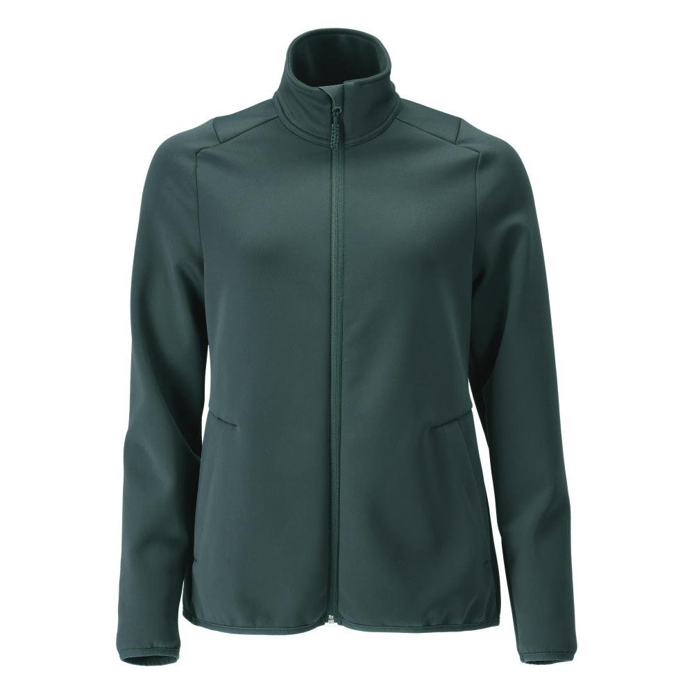 Pulôver de lã com zíper, jaqueta feminina de microfleece