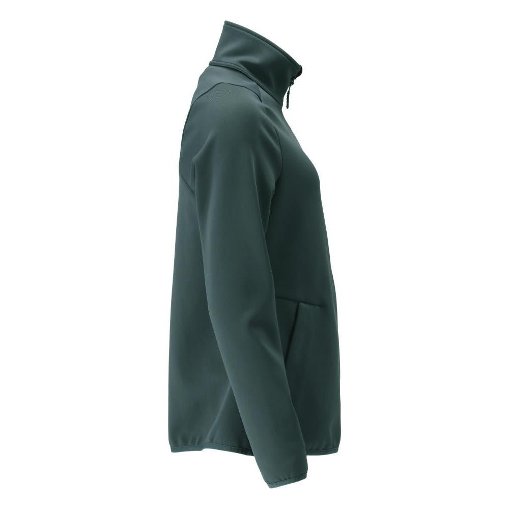 Pulôver de lã com zíper, jaqueta feminina de microfleece