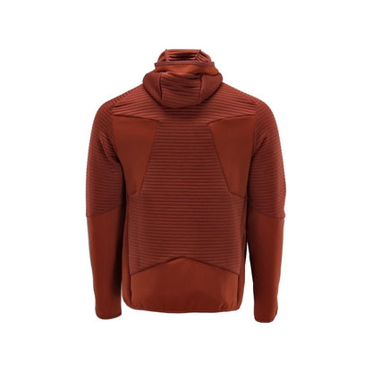 Suéter de lã, capuz, jaqueta microfleece com zíper, outono vermelho