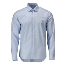 Camisa, corte moderno, azul claro/branco