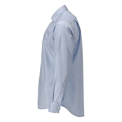 Camisa, corte moderno, azul claro/branco