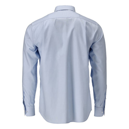 Camisa, corte moderno, azul claro/branco