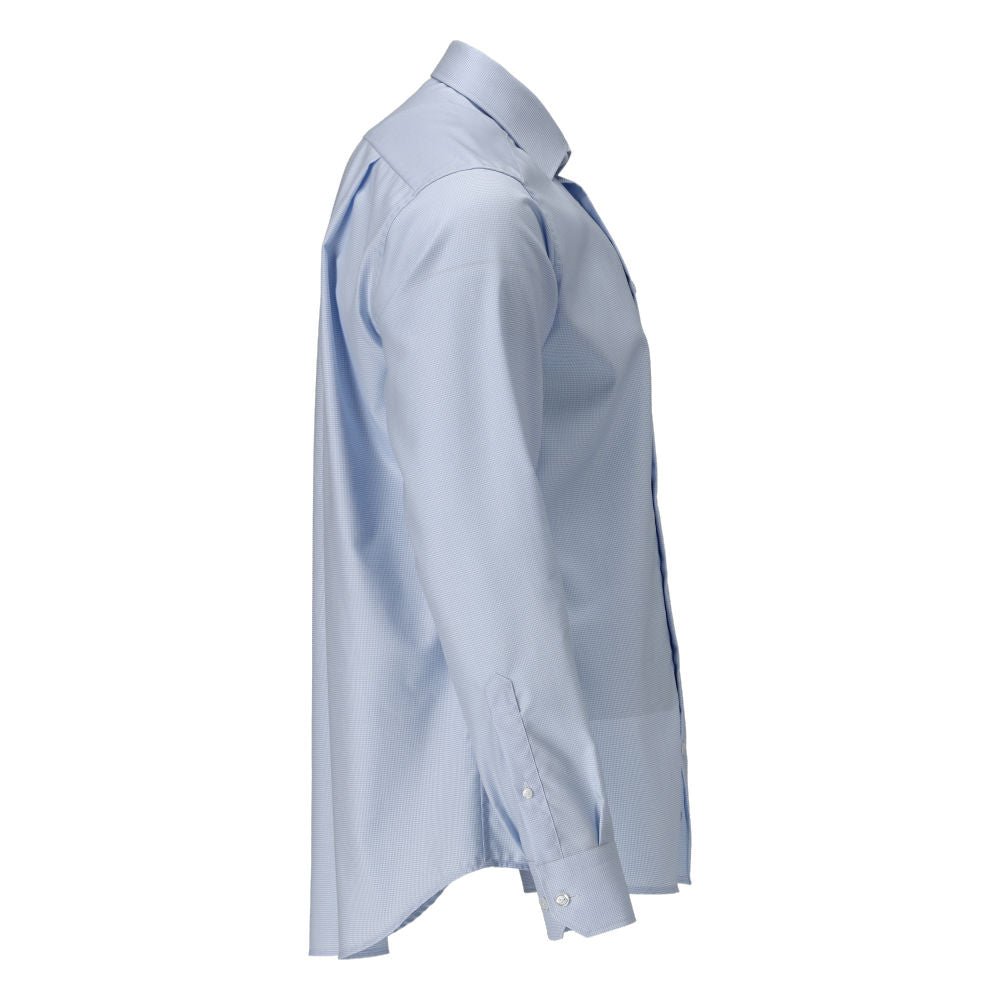 Camisa, corte moderno, azul claro/branco