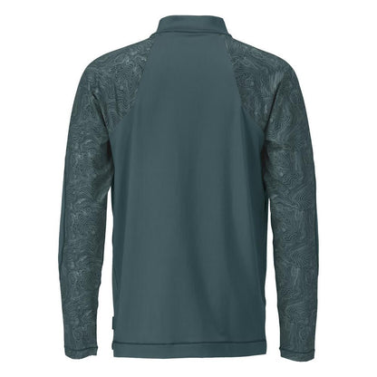 Camiseta, manga longa, camiseta com zíper curto