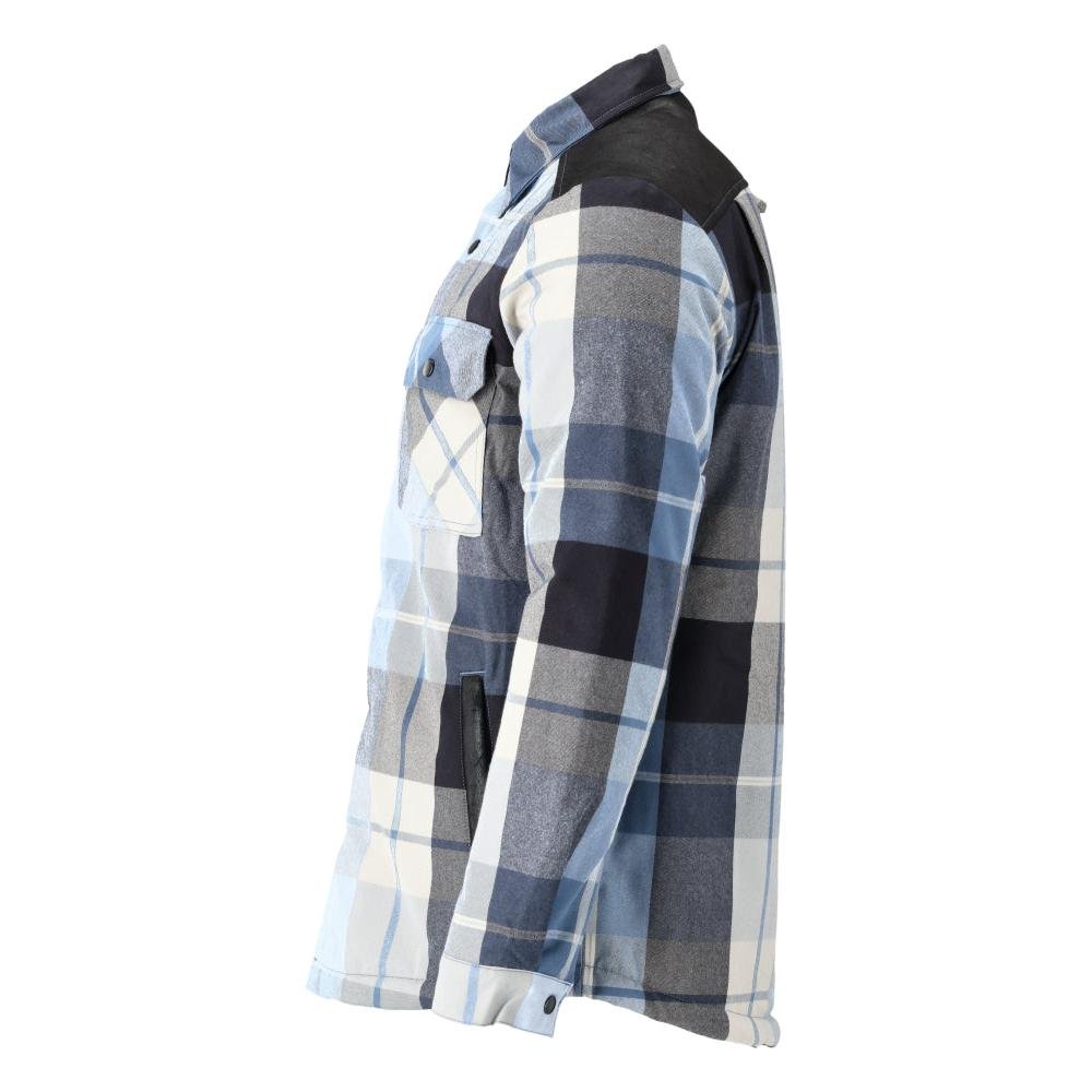 Camisa xadrez, forro de fibra de pelo, camisa térmica