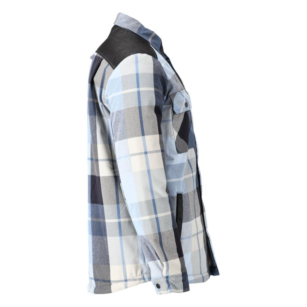 Camisa xadrez, forro de fibra de pelo, camisa térmica