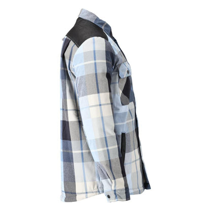 Camisa xadrez, forro de fibra de pelo, camisa térmica