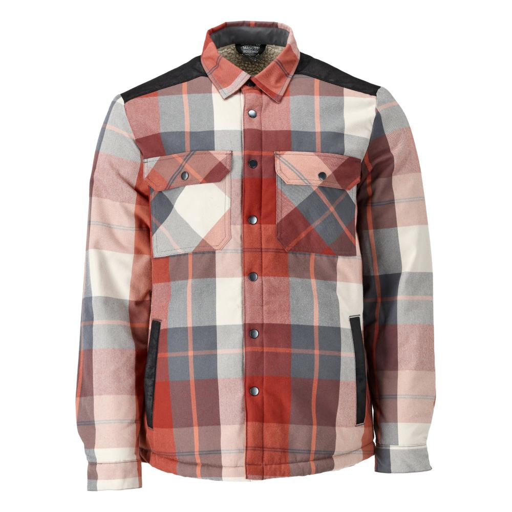 Camisa xadrez, forro de fibra de pelo, camisa térmica