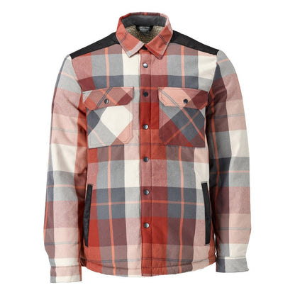Camisa xadrez, forro de fibra de pelo, camisa térmica