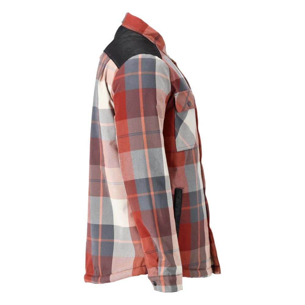 Camisa xadrez, forro de fibra de pelo, camisa térmica