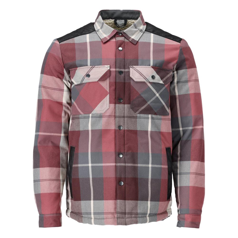 Camisa xadrez, forro de fibra de pelo, camisa térmica
