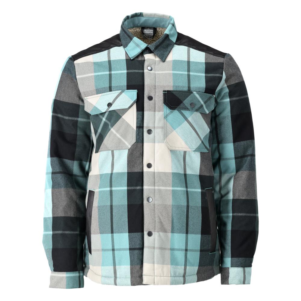 Camisa xadrez, forro de fibra de pelo, camisa térmica