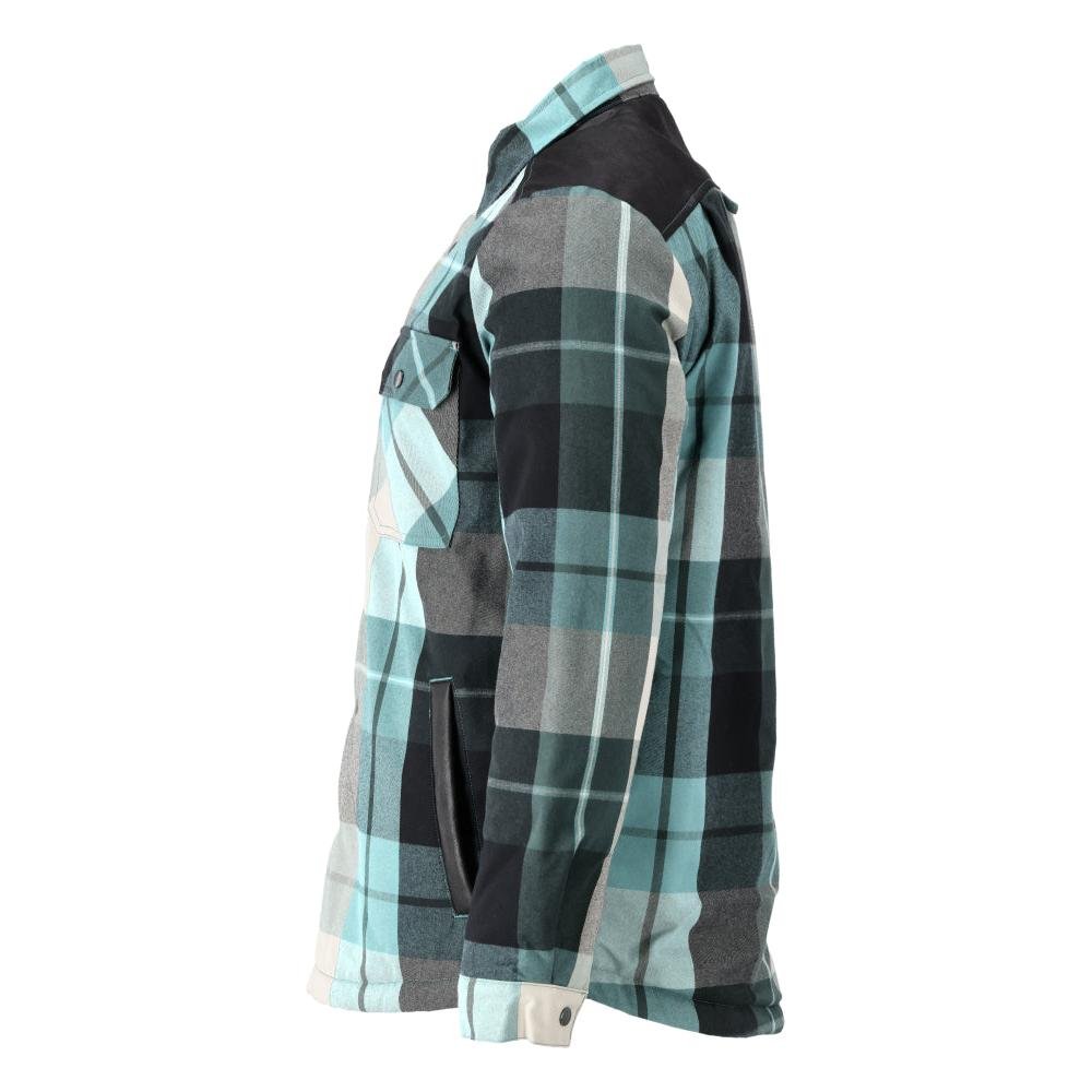 Camisa xadrez, forro de fibra de pelo, camisa térmica