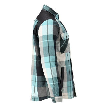 Camisa xadrez, forro de fibra de pelo, camisa térmica