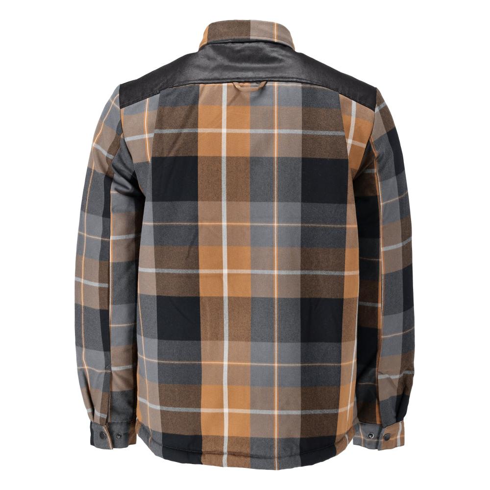 Camisa xadrez, forro de fibra de pelo, camisa térmica