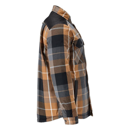 Camisa xadrez, forro de fibra de pelo, camisa térmica