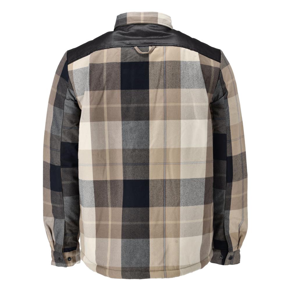 Camisa xadrez, forro de fibra de pelo, camisa térmica