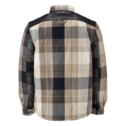Camisa xadrez, forro de fibra de pelo, camisa térmica