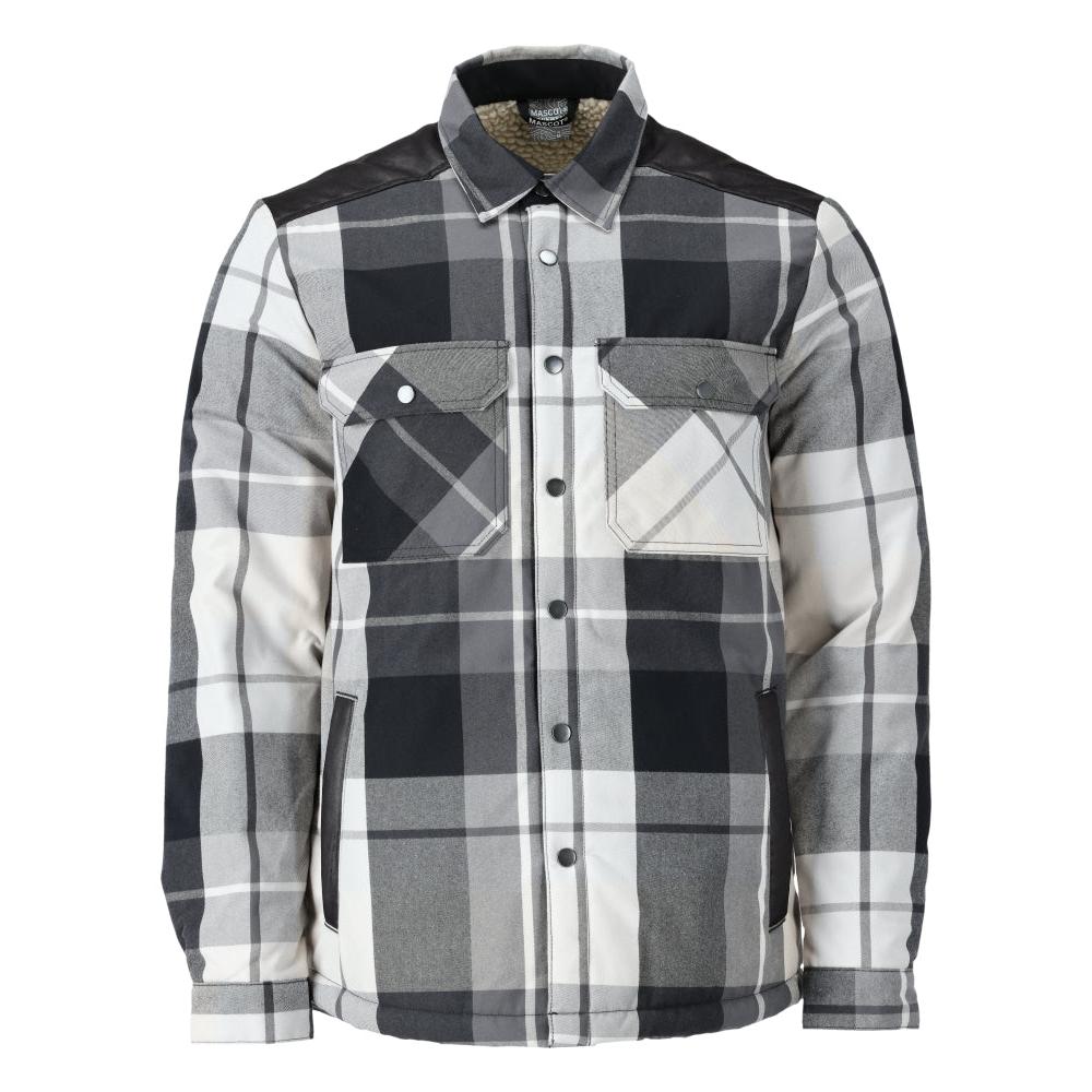 Camisa xadrez, forro de fibra de pelo, camisa térmica