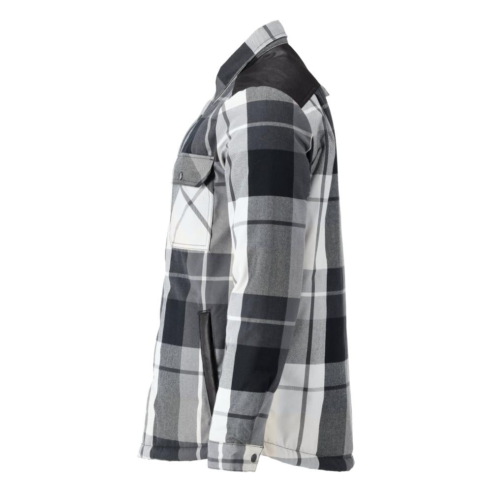 Camisa xadrez, forro de fibra de pelo, camisa térmica