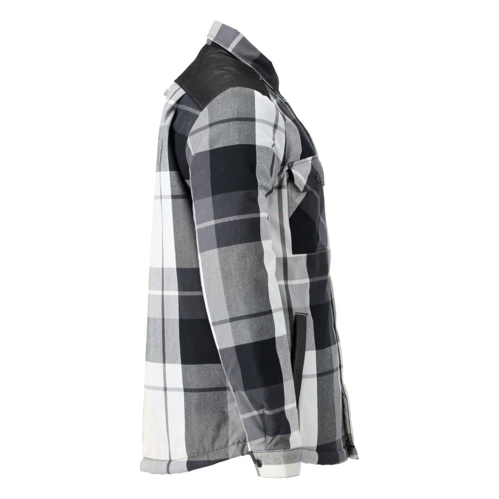 Camisa xadrez, forro de fibra de pelo, camisa térmica