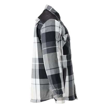 Camisa xadrez, forro de fibra de pelo, camisa térmica