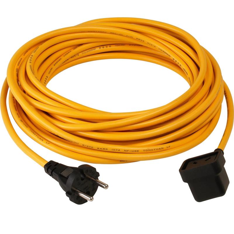 Cabo de alimentação Numatic NuCable de 3 fios, 15,0 x 1,50 mm, amarelo | Pacote (1 peça)