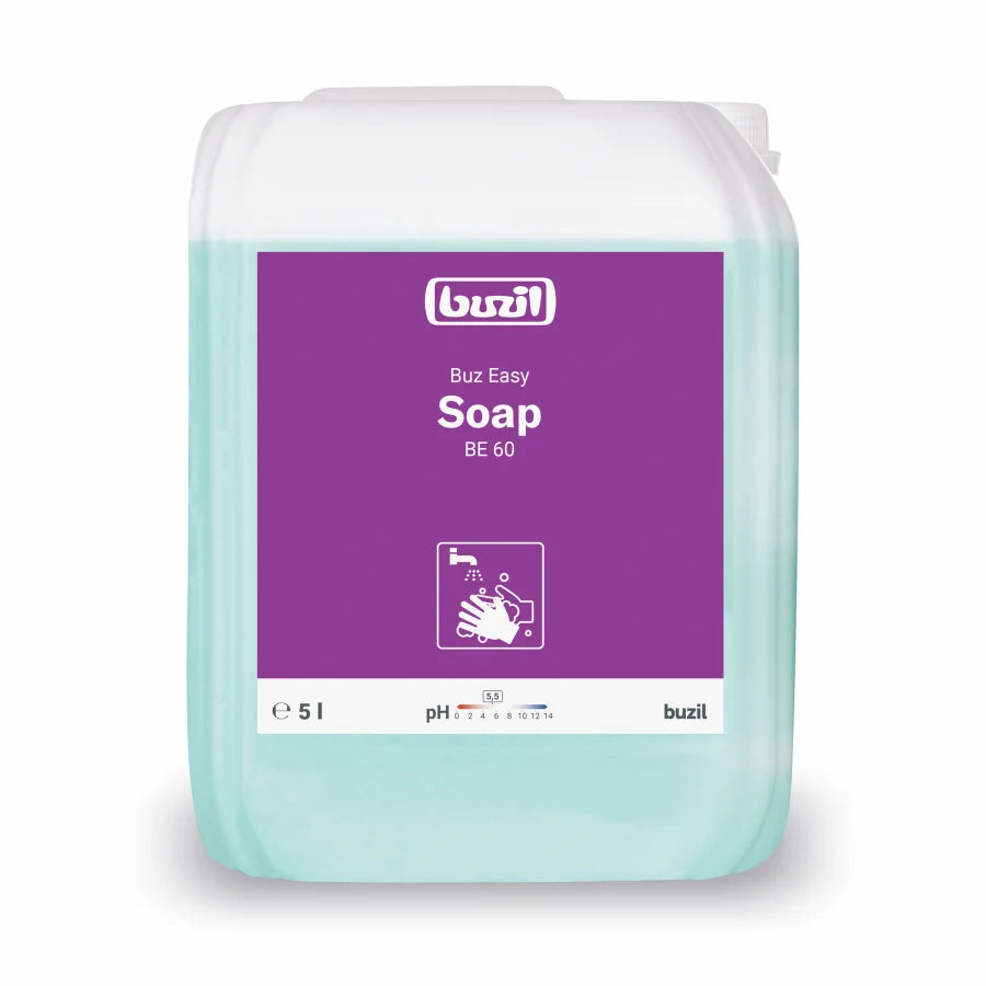 Buzil Buz Easy Soap Loção de lavagem de mãos suave para a pele | Vasilha (5 l)