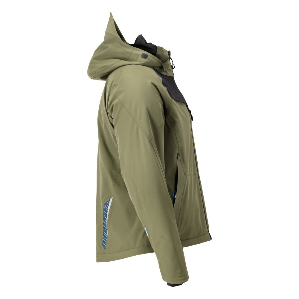 Casaco de inverno com CLIMASCOT®, casaco de inverno impermeável, verde musgo/preto