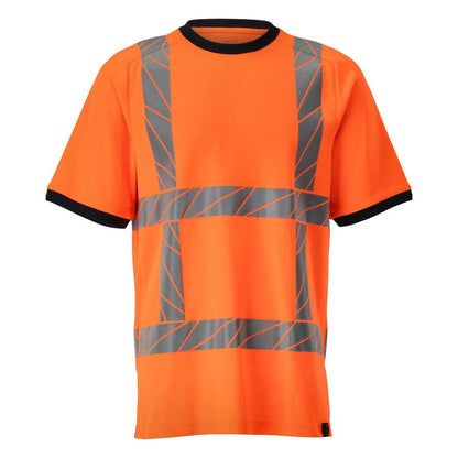 T-shirt, t-shirt de corte moderno, laranja de alta visibilidade