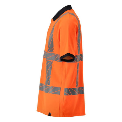 Camisa pólo, camisa pólo de ajuste moderno, laranja de alta visibilidade