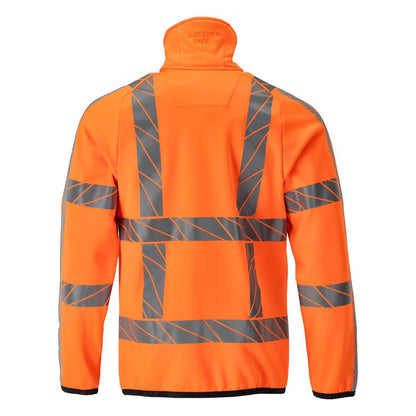 Pulôver de lã com jaqueta microfleece com zíper, laranja de alta visibilidade