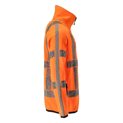 Pulôver de lã com jaqueta microfleece com zíper, laranja de alta visibilidade