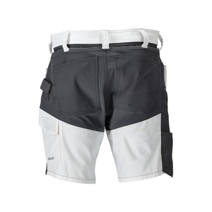 Shorts, shorts leves, branco/cinza antracite