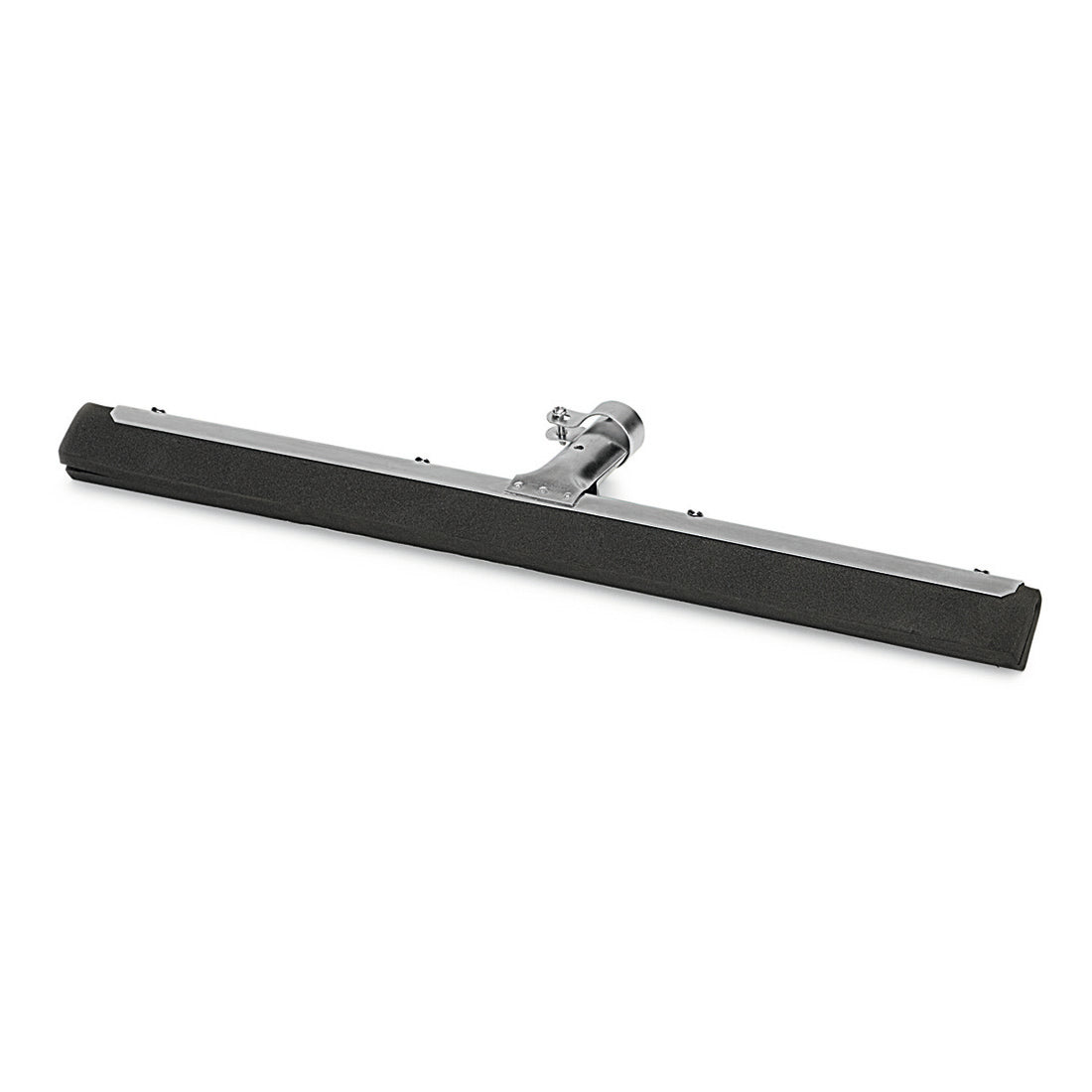 O Nölle Profi Brush Wasserschieber Schaumgummi Doppel-Lippe da Nölle Profi Brush Bürsten- & Pinseltechnik e.K. garante uma limpeza sem riscos graças à lâmina de borracha preta longa e possui um suporte central para cabo em fundo branco.