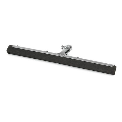 O Nölle Profi Brush Wasserschieber Schaumgummi Doppel-Lippe da Nölle Profi Brush Bürsten- & Pinseltechnik e.K. garante uma limpeza sem riscos graças à lâmina de borracha preta longa e possui um suporte central para cabo em fundo branco.