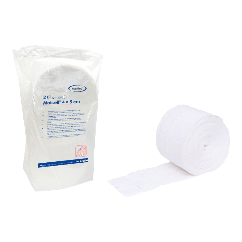 Swabs de celulose não estéreis Maicell 4x5cm, 2x500 peças/embalagem. | Pacote (1000 peças)