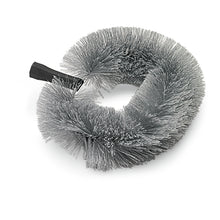 Die Nölle Profi Brush Ersatzkopf Staubbiene oval, 25 cm Synthetik-Bürste von Nölle Profi Brush Bürsten- & Pinseltechnik e.K. hat dichte graue Borsten und einen schwarzen Stiel, abgebildet auf weißem Hintergrund.