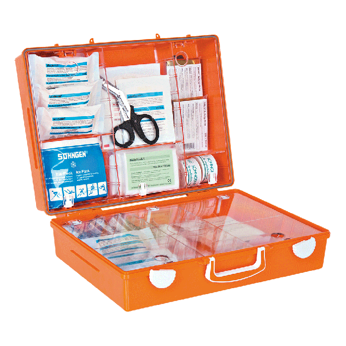 Erste Hilfe-Koffer MT-CD orange mit Füllung Standard DIN13169