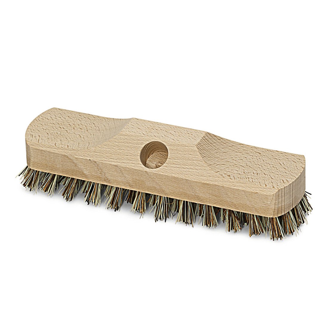 A Nölle Profi Brush Schrubber Union 22 cm, especialmente dura com orifício para cabo da Nölle Profi Brush Bürsten- & Pinseltechnik e.K. caracteriza-se por uma forma retangular com cerdas extra duras e densamente dispostas e um orifício central para fixação do cabo.