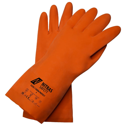 NITRAS CHEM PROTECT, luvas de proteção química, laranja
