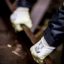 Luvas de nitrilo NITRAS, amarelas / brancas