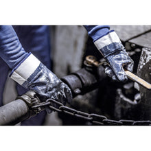 Luvas nitrílicas NITRAS, brancas / azuis